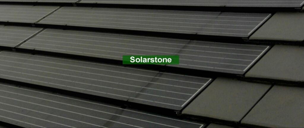 Solarstone - tegltag (tagsten) med nedsænkede solcellepaneler