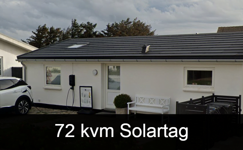 72 m2 Solartag monteret på tag i Jylland
