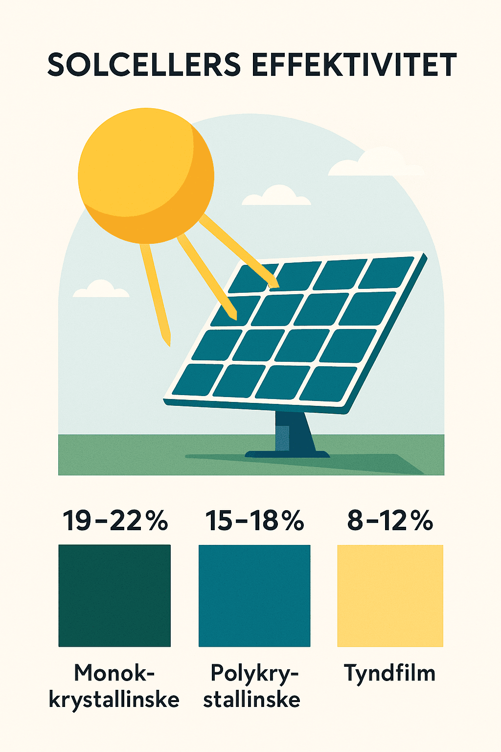 Solceller effektivitet - Hvor effektive er solceller