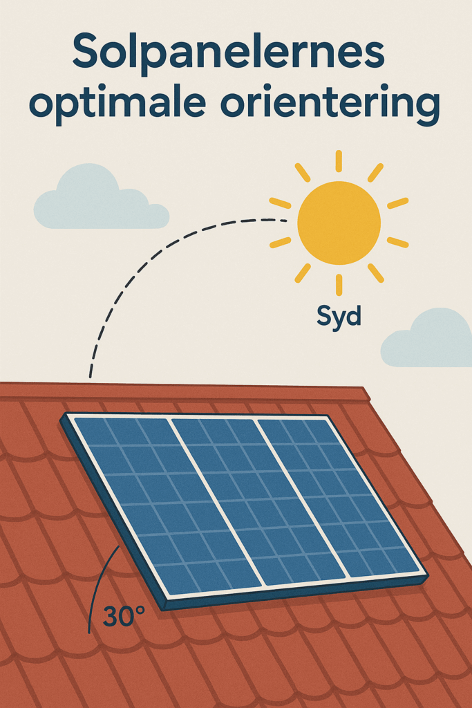 Solpanelernes optimale orientering